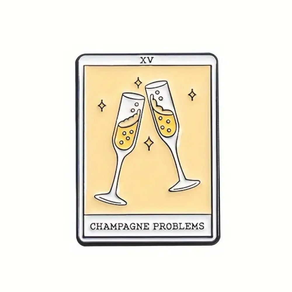 Taylor Swift Themed + Tarot Card Inspired Enamel Pin Champagne Problems NEW